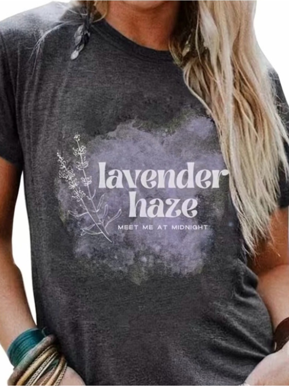 Lavender Haze Women’s 2XL Gray Short Sleeve Tee Midnights Size XX Large XXL NEW